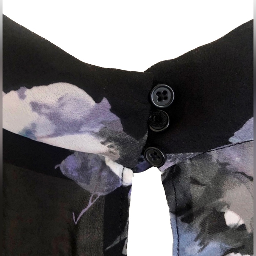 Anthropologie’s Belle Vere Purple Floral Long-sleeve Blouse Size Medium - Picture 5 of 8